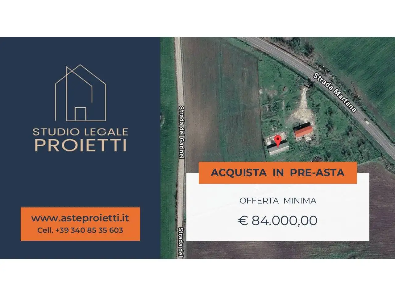 Villa in asta a Viterbo