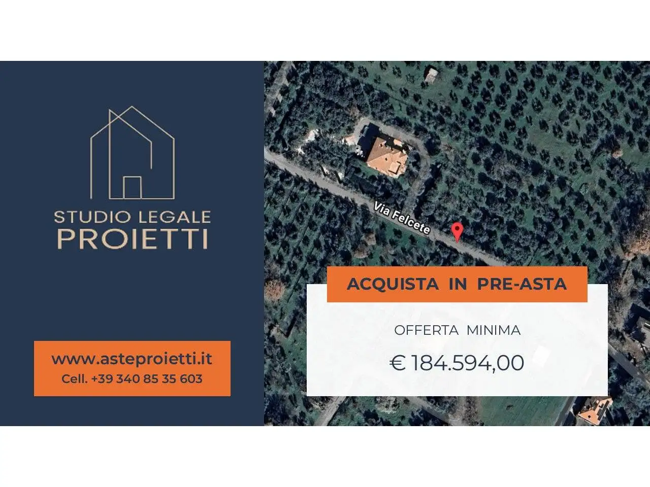 Villa in asta a Viterbo