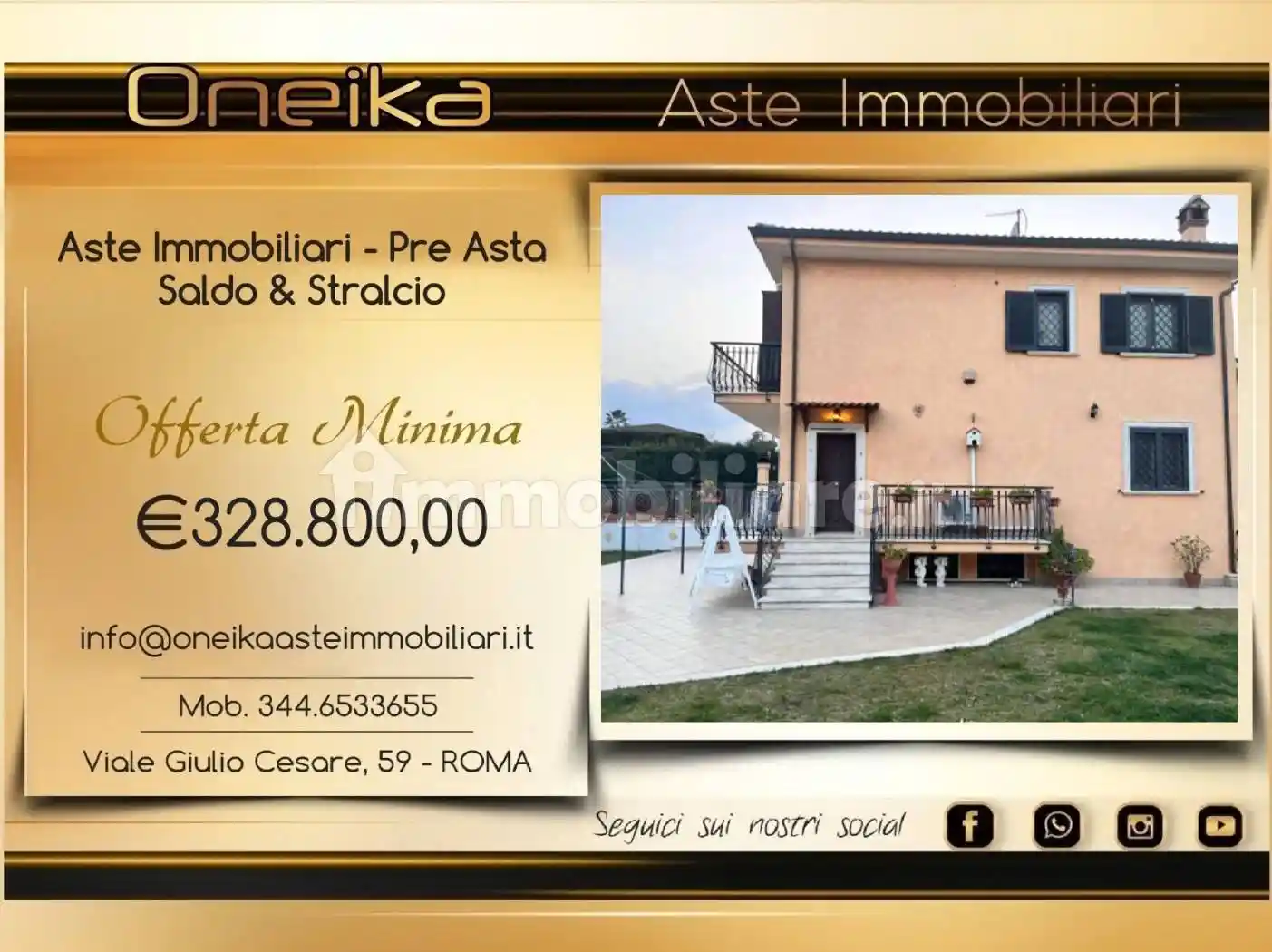 Villa in asta a Roma