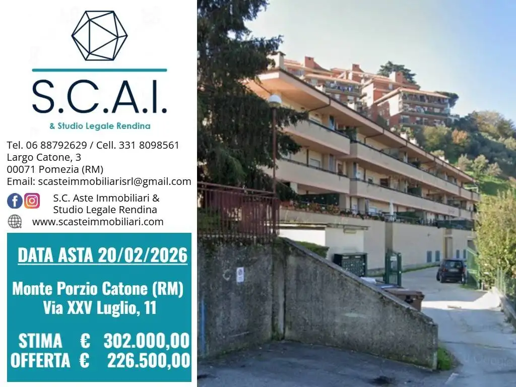Appartamento in asta a Monte Porzio Catone