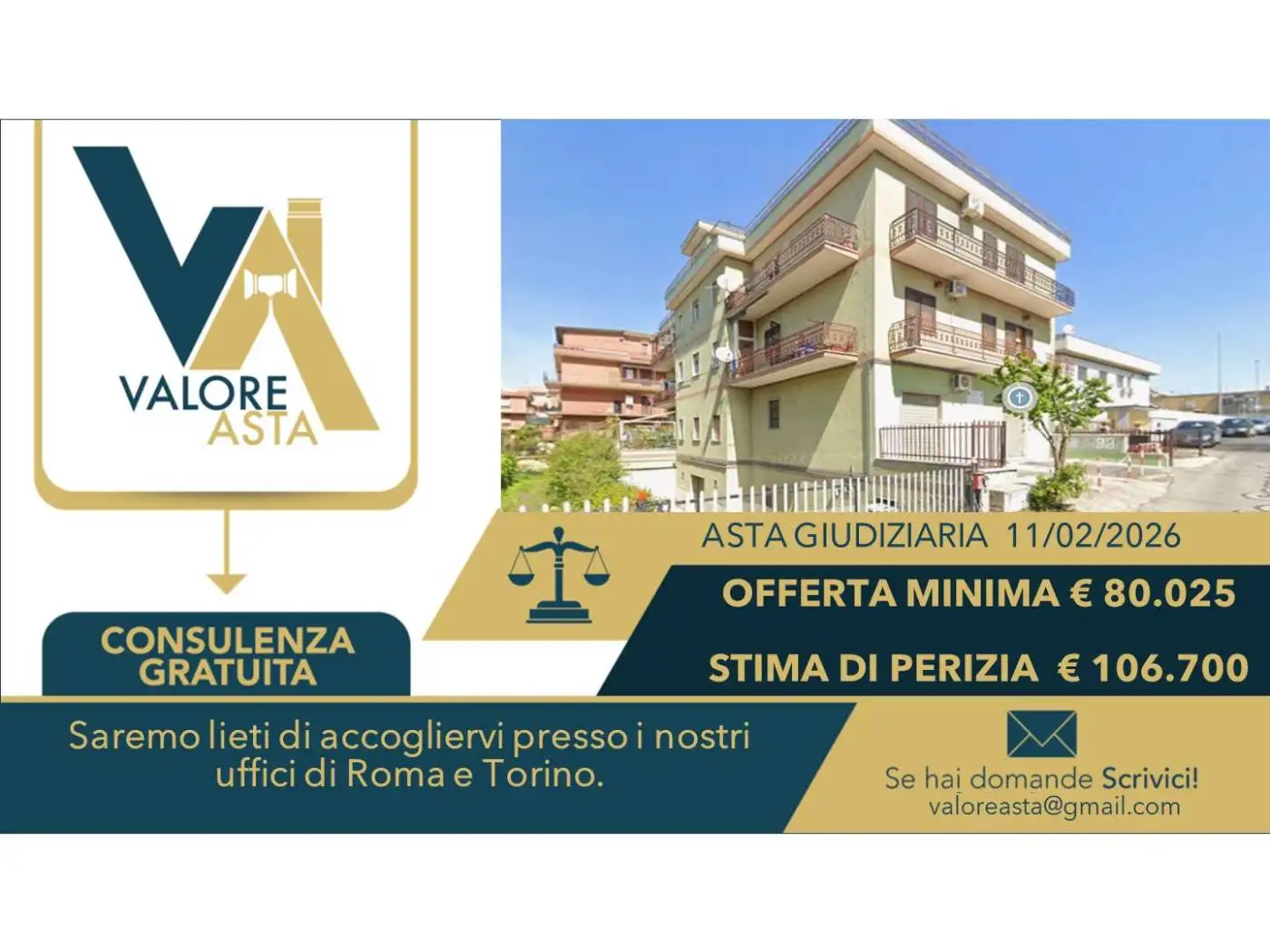 Appartamento in asta a Roma