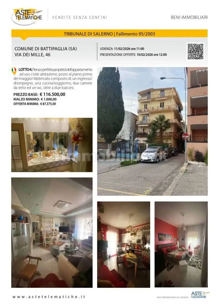 Appartamento in asta a Battipaglia