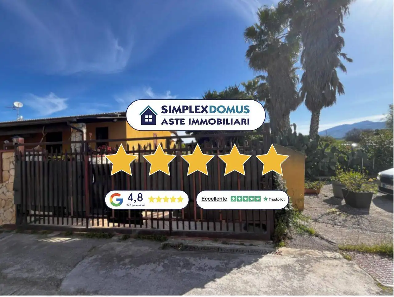 Villa in asta a Campofelice di Roccella