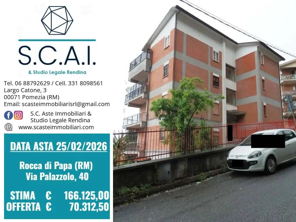 Appartamento in asta a Rocca di Papa