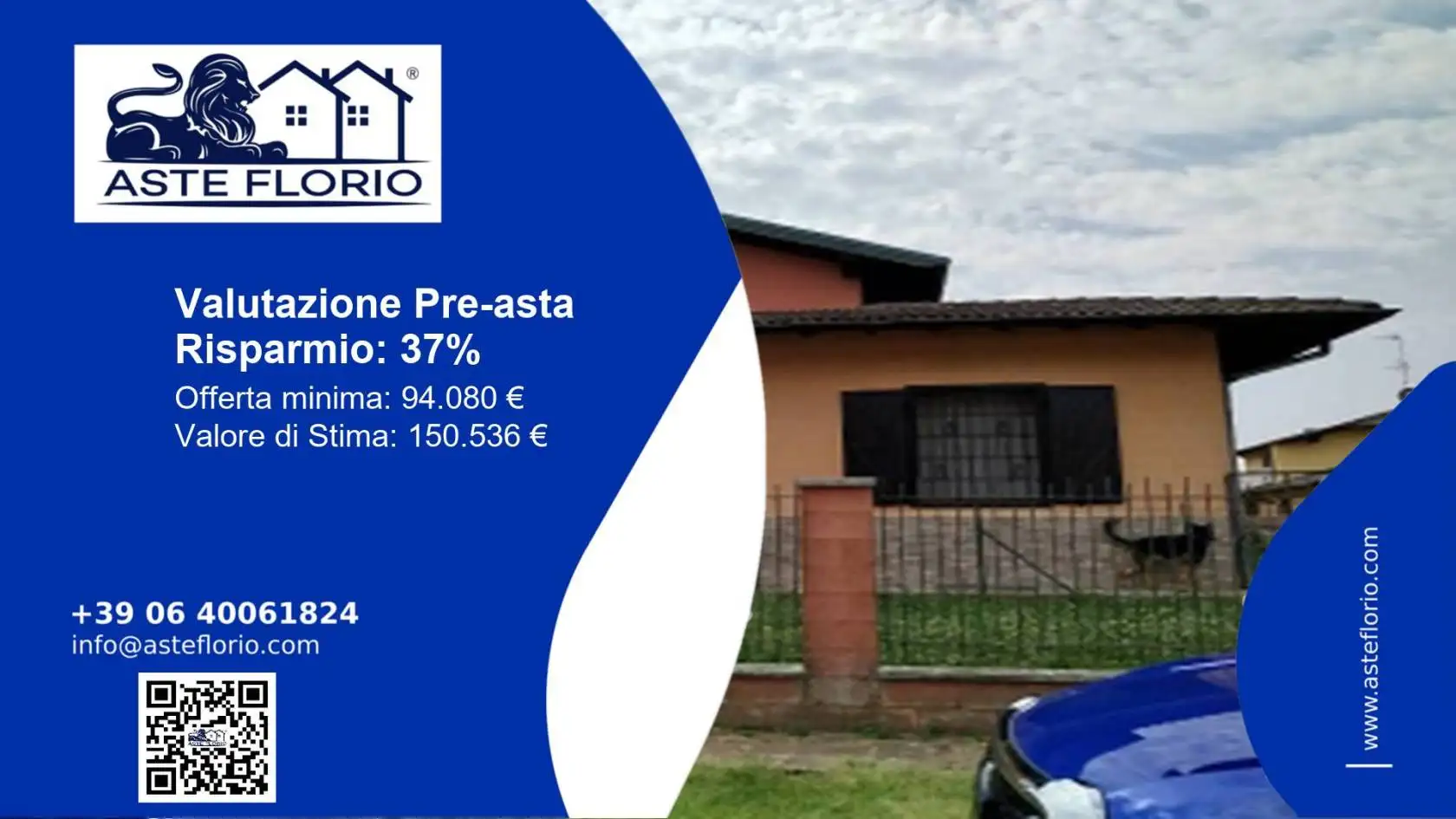 Villa in asta a Borgo San Siro