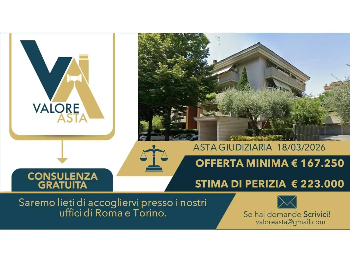 Appartamento in asta a Roma