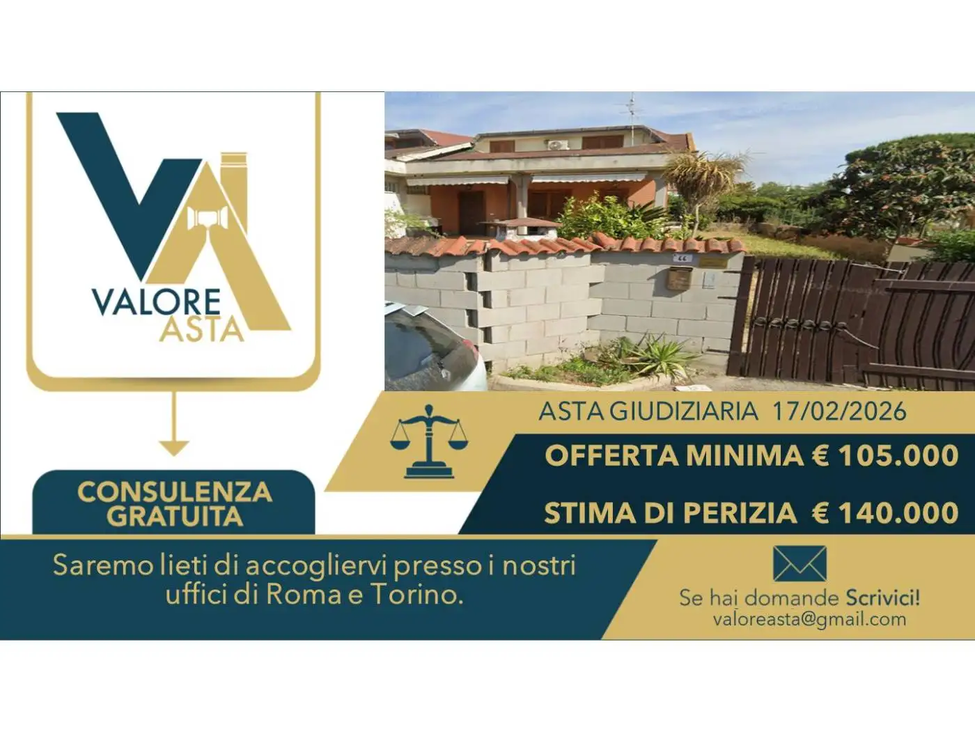 Villetta a schiera in asta a Ardea