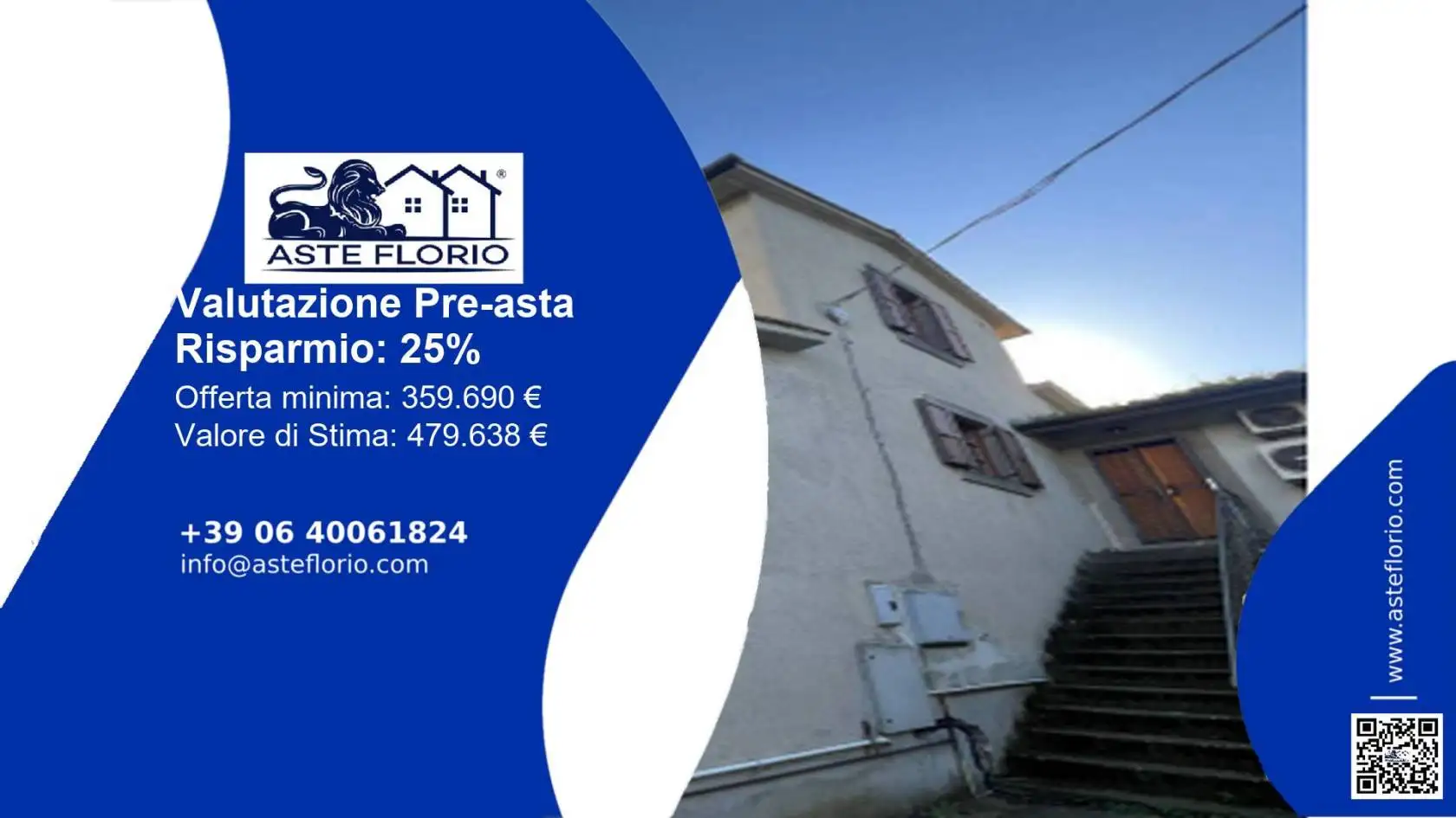 Villa in asta a Viterbo