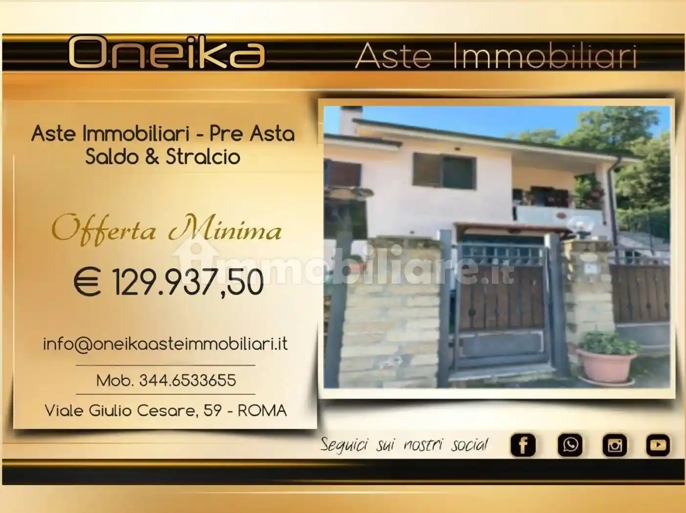 Villa in asta a Fiumicino