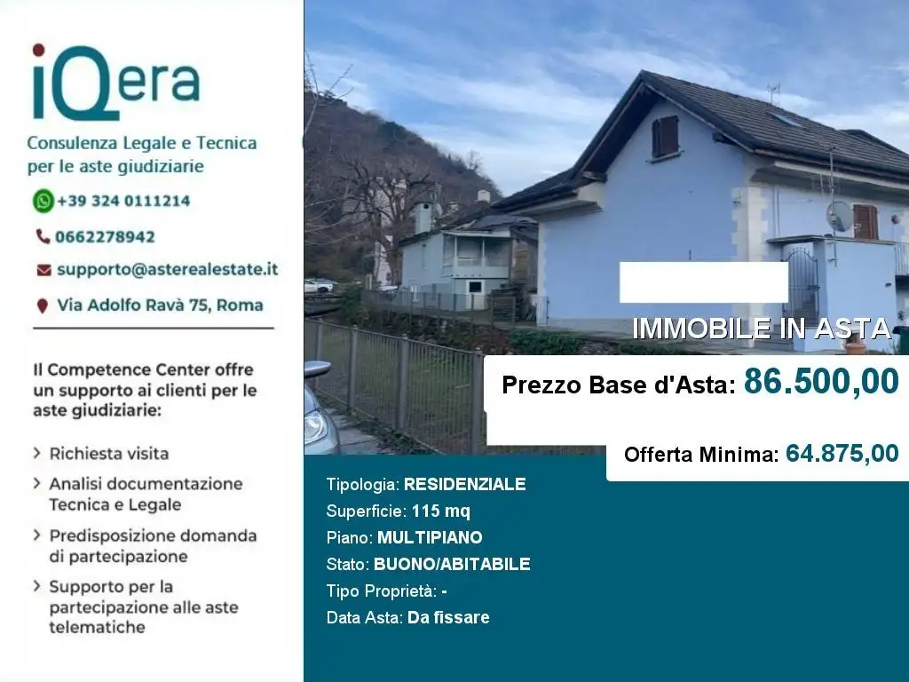 Appartamento in asta a Vogogna