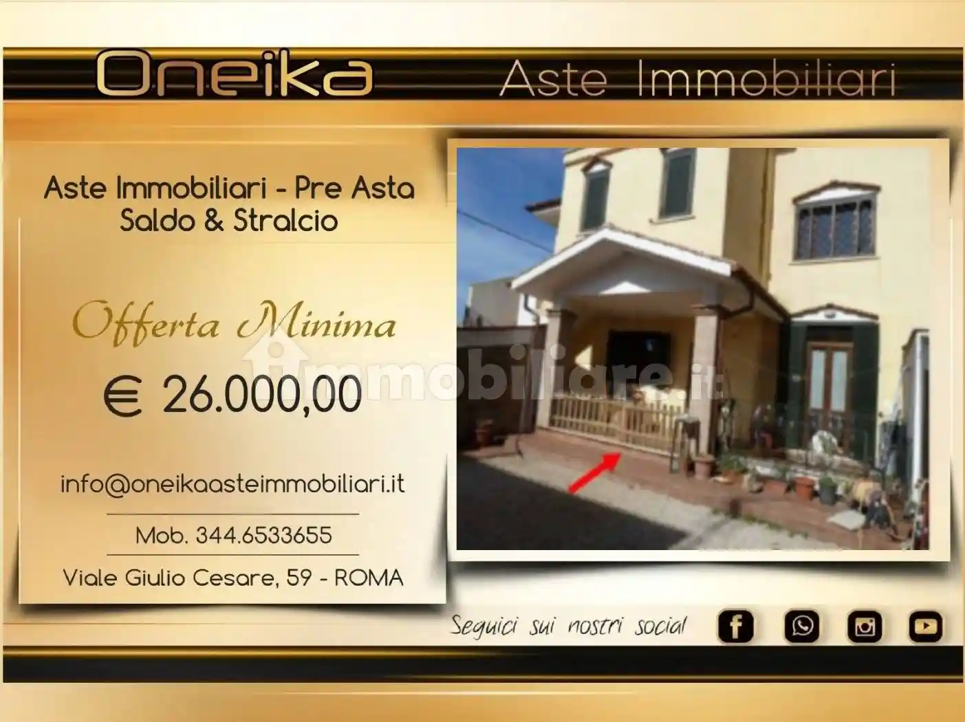 Villa in asta a Nettuno