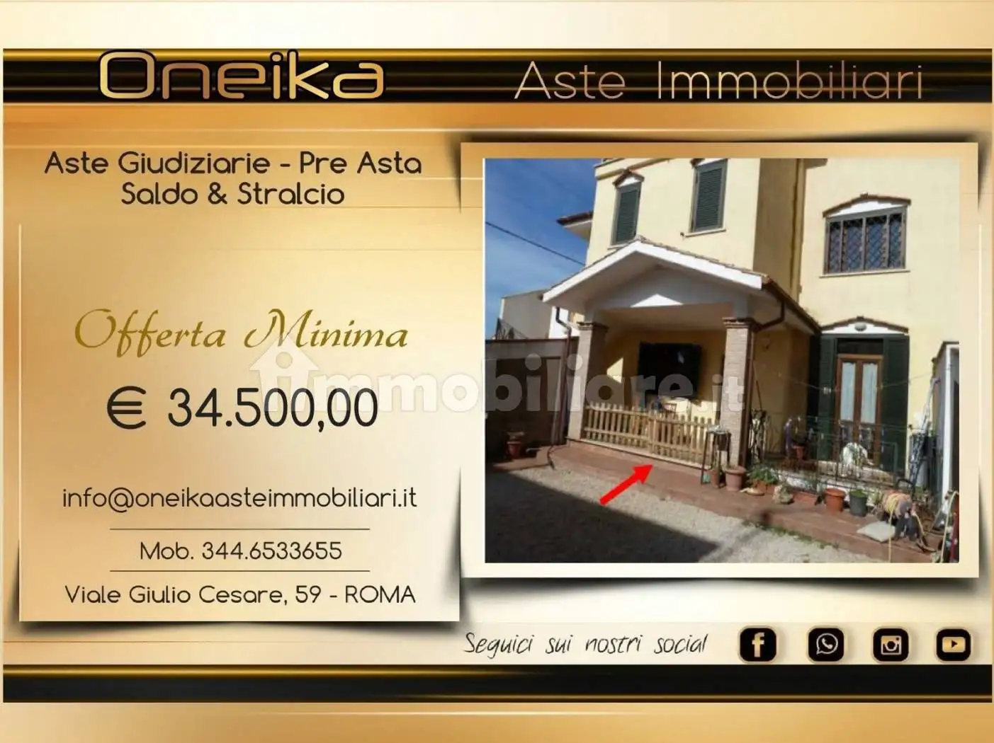 Villa in asta a Nettuno