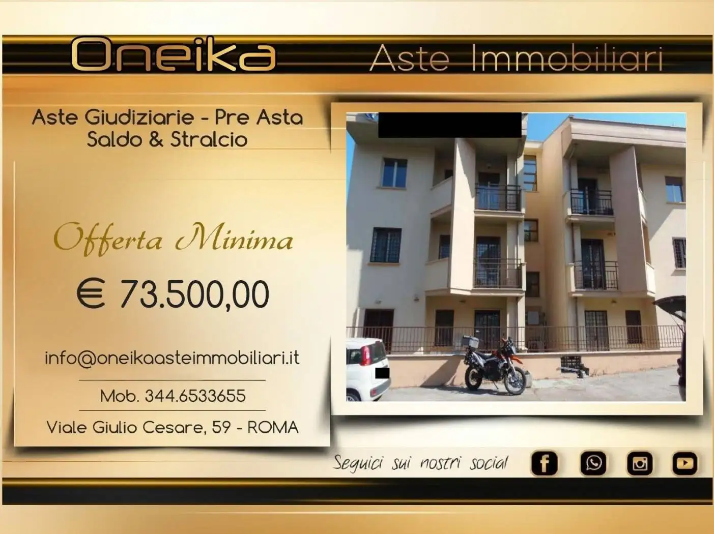 Appartamento in asta a Castel Gandolfo