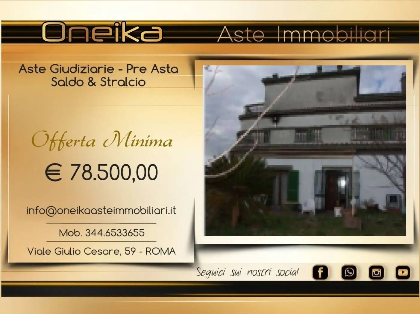 Villa in asta a Albano Laziale