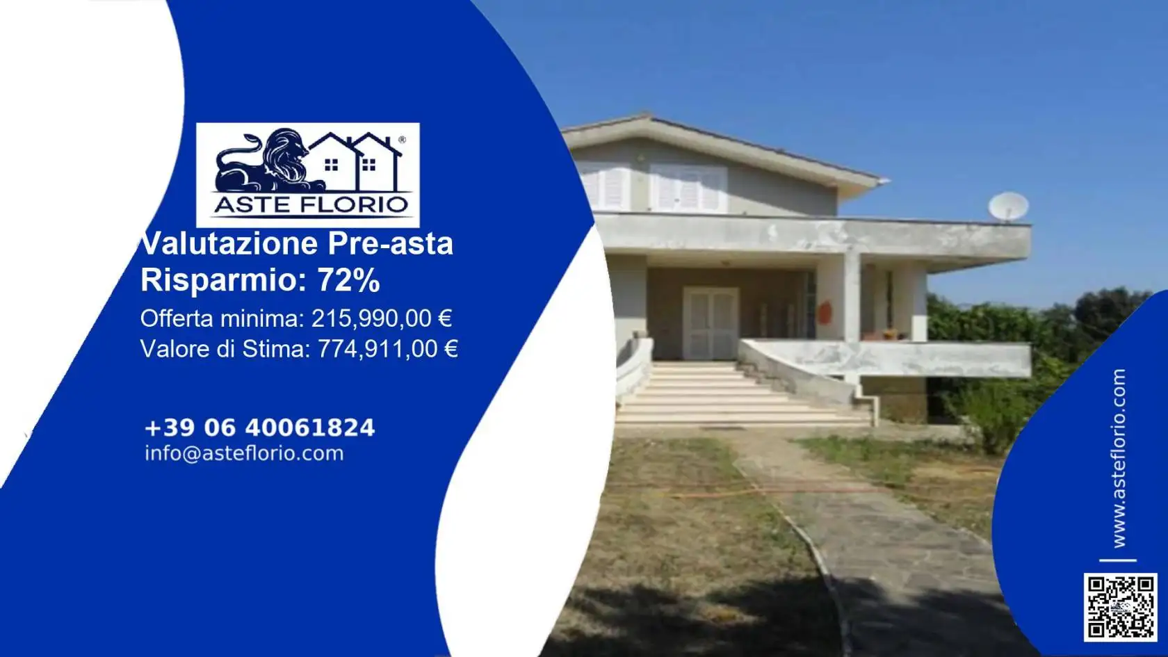 Villa in asta a Anzio