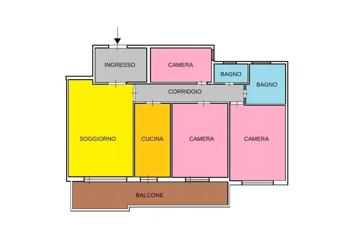 Appartamento buono stato, primo piano, Villa Gordiani, Roma - foto 2