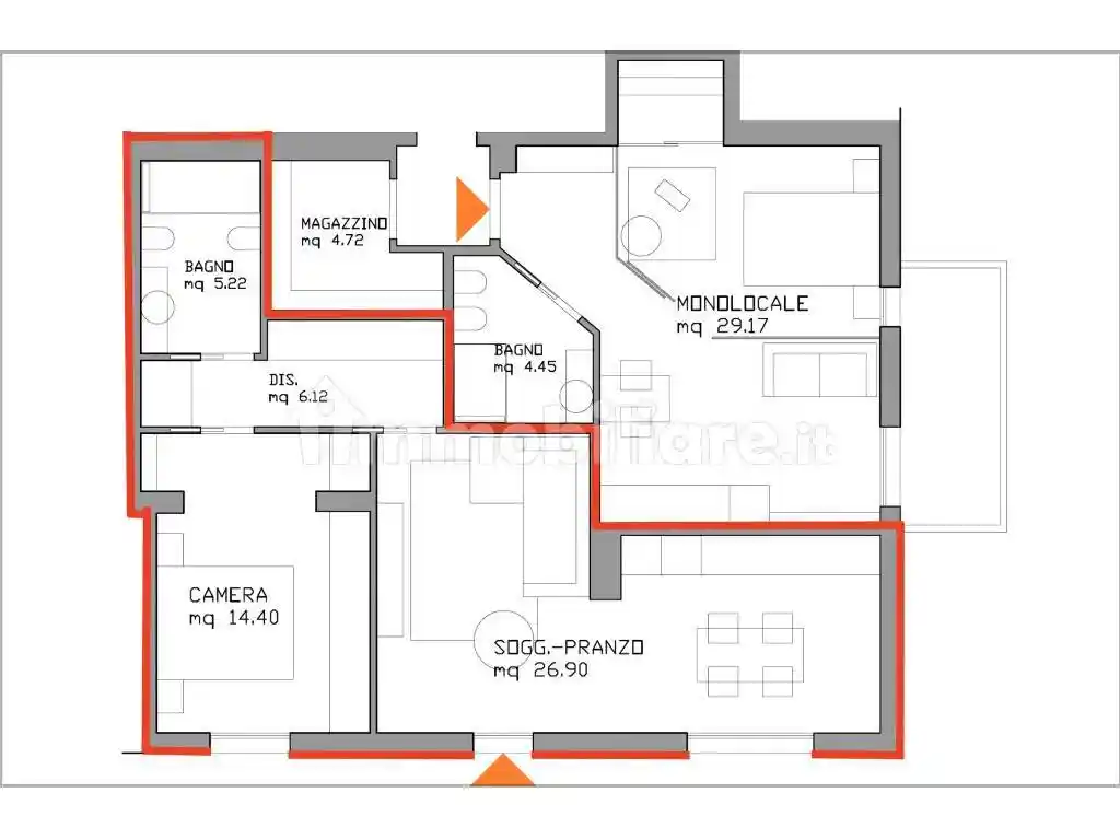 Bilocale ottimo stato, Via Covignano - Villaggio Azzurro, Rimini - foto 5