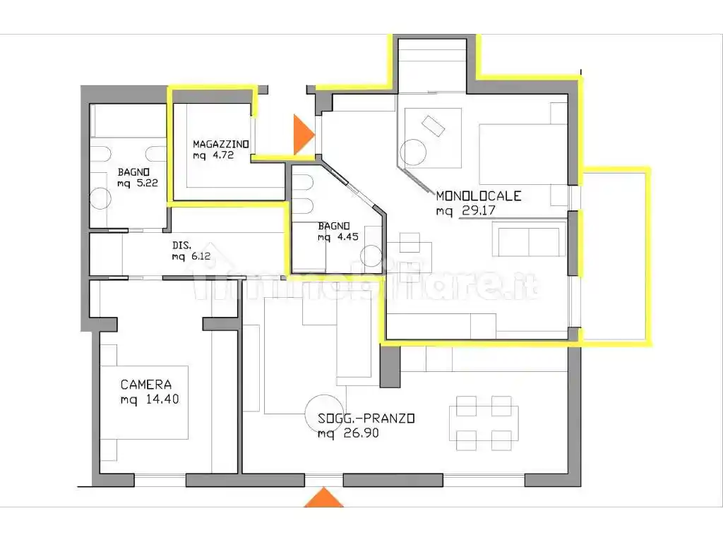 Monolocale ottimo stato, piano terra, Via Covignano - Villaggio Azzurro, Rimini - foto 4