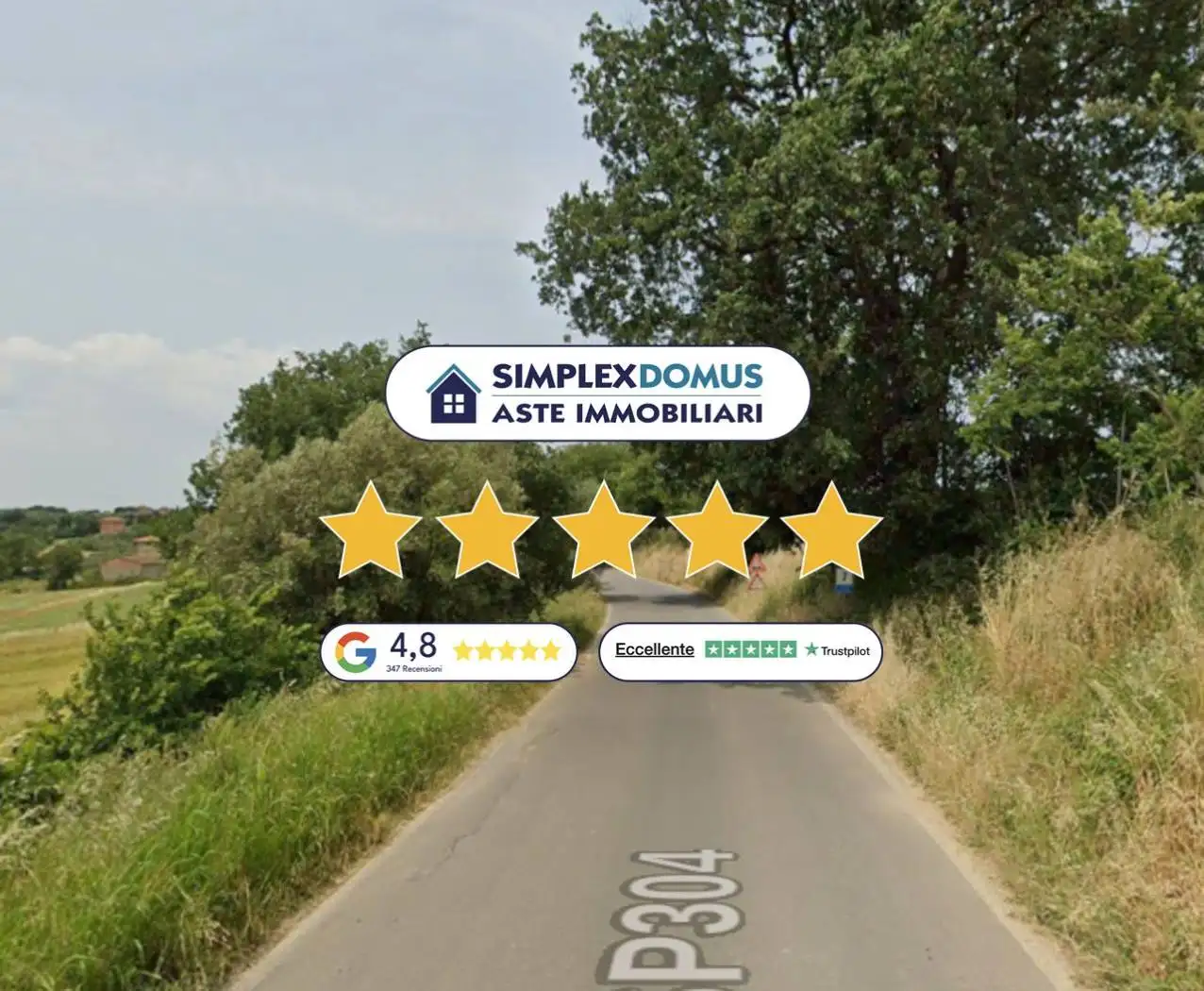 Villa in asta a Castiglione del Lago