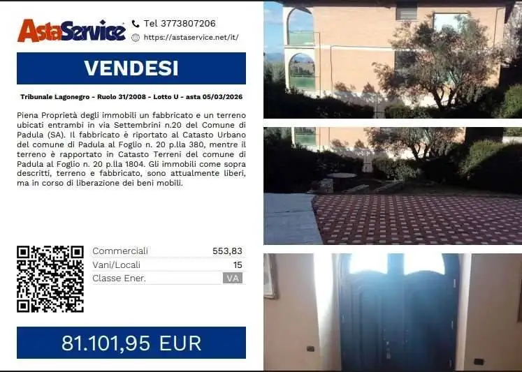 Palazzo - Stabile in asta a Padula