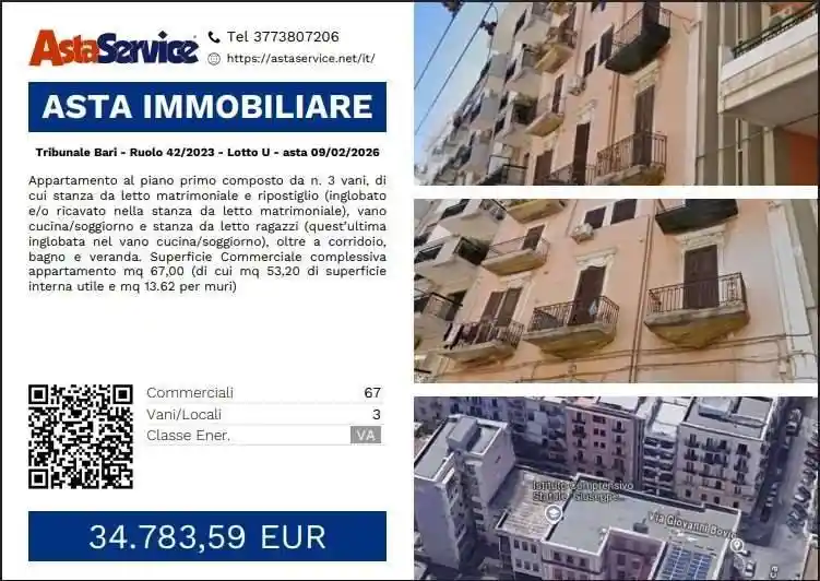 Appartamento in vendita a Bari