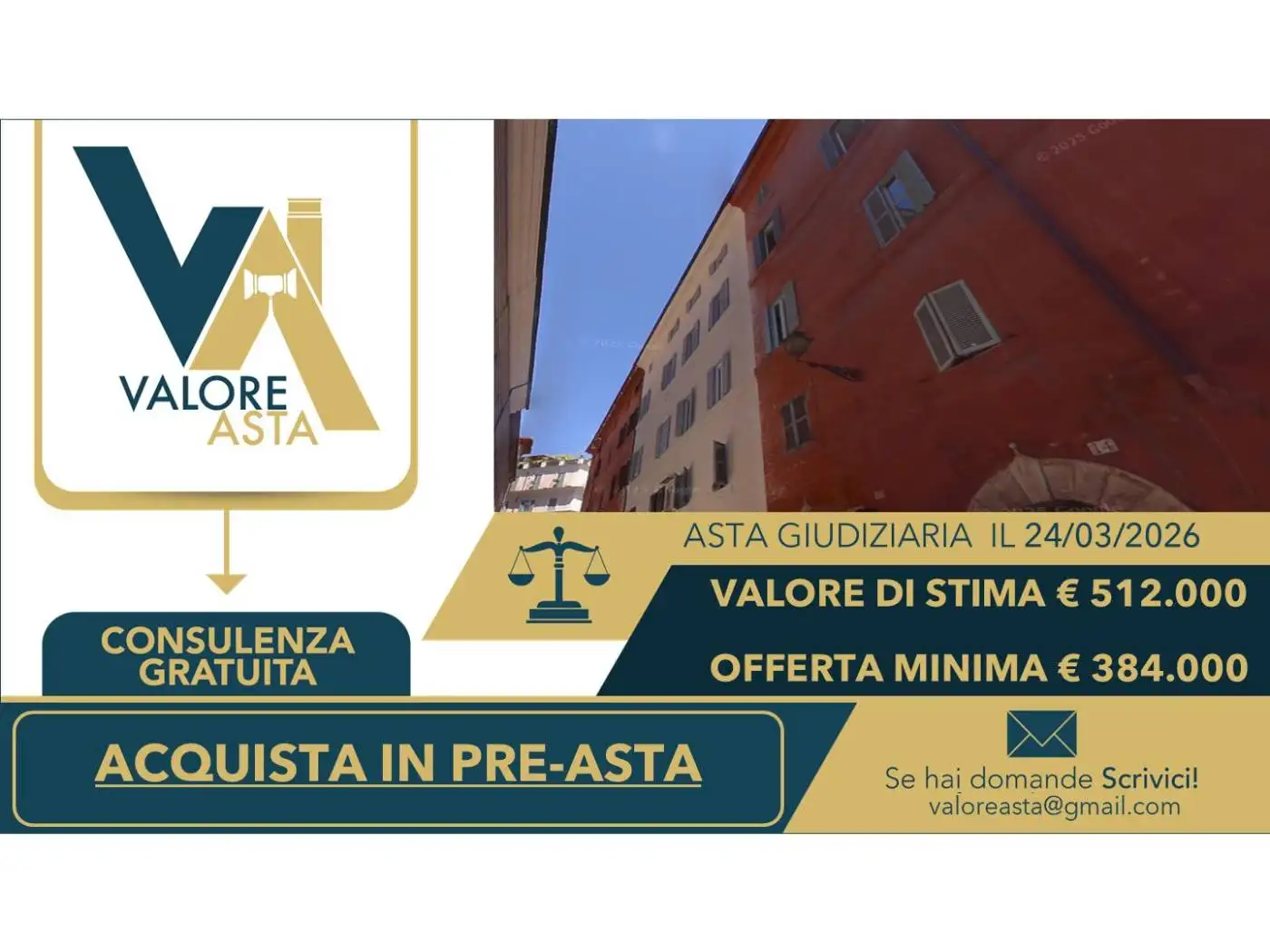 Appartamento in asta a Roma