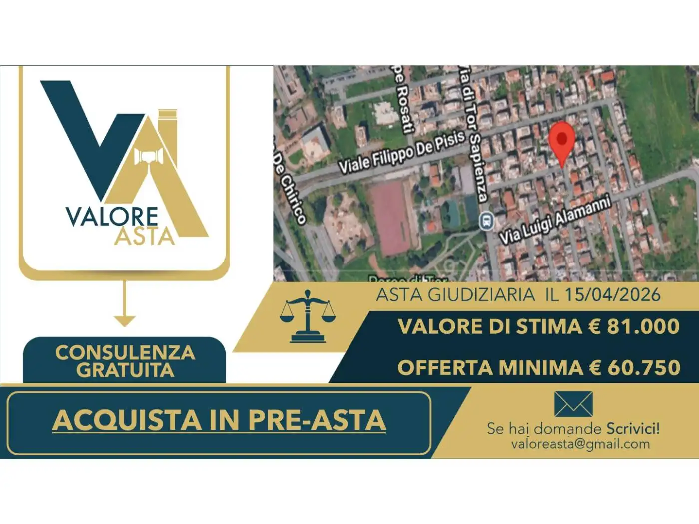 Appartamento in asta a Roma