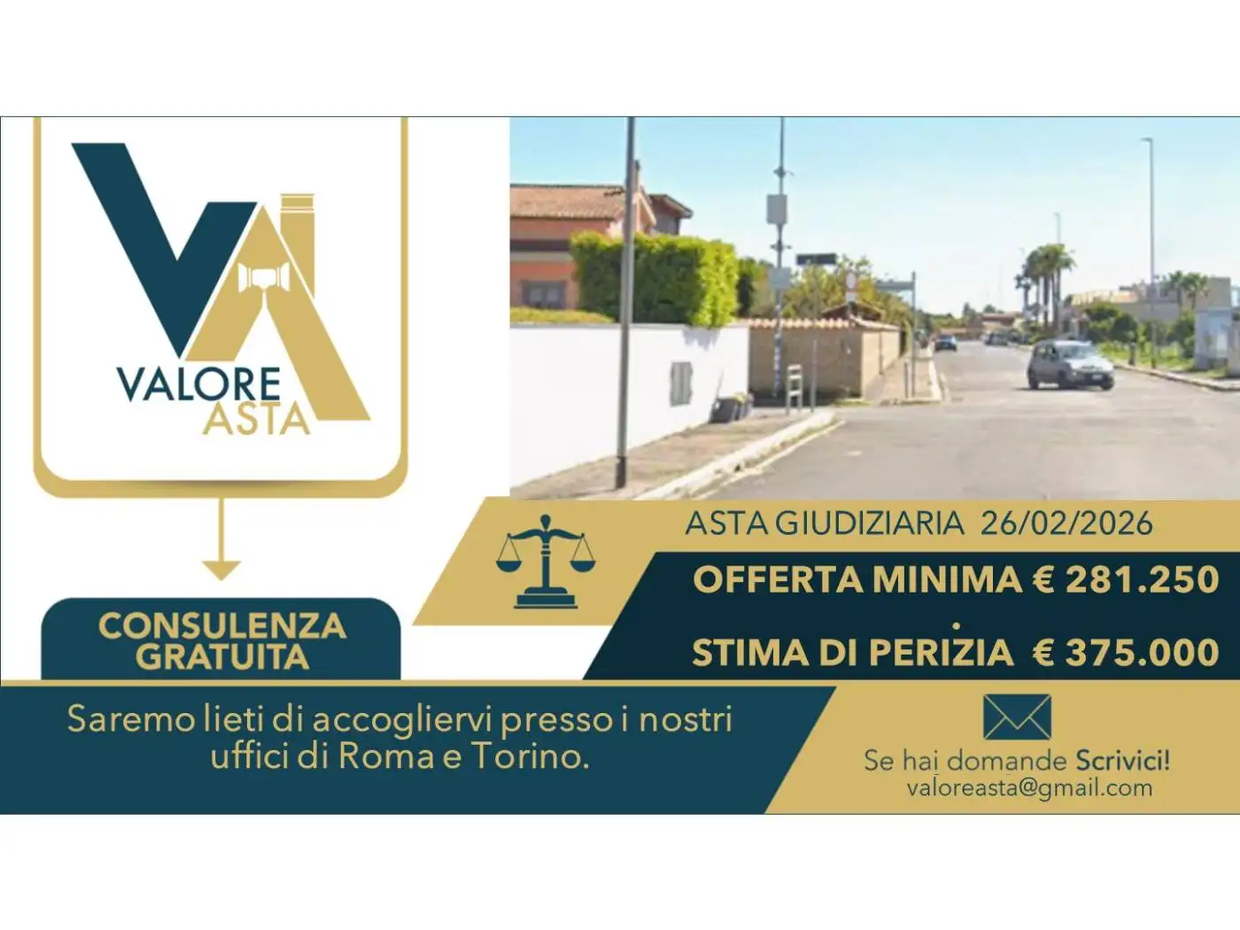 Villa in asta a Roma