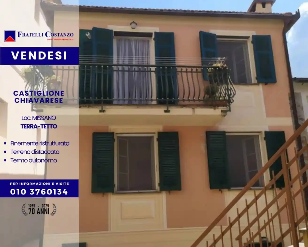 Casa indipendente in vendita a Castiglione Chiavarese