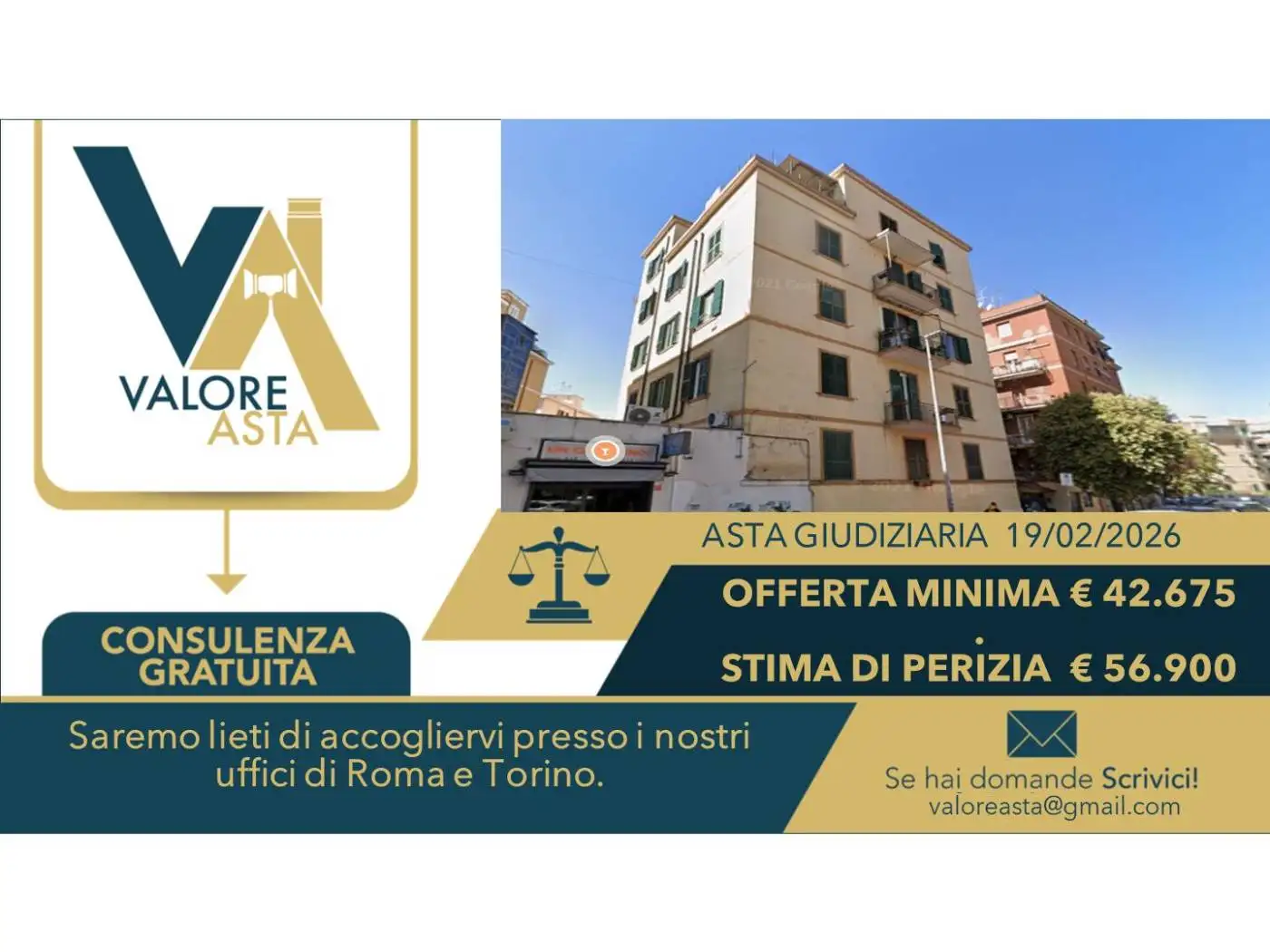 Appartamento in asta a Roma