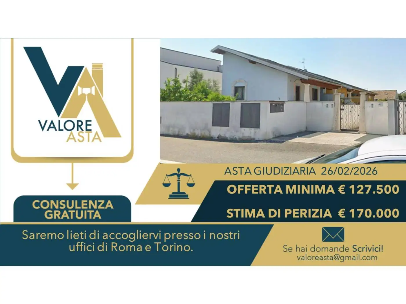 Villa in asta a Roma
