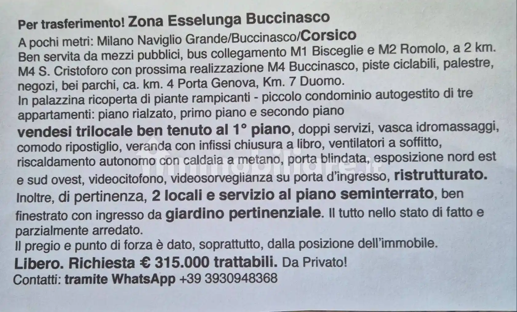 Appartamento in vendita a Corsico