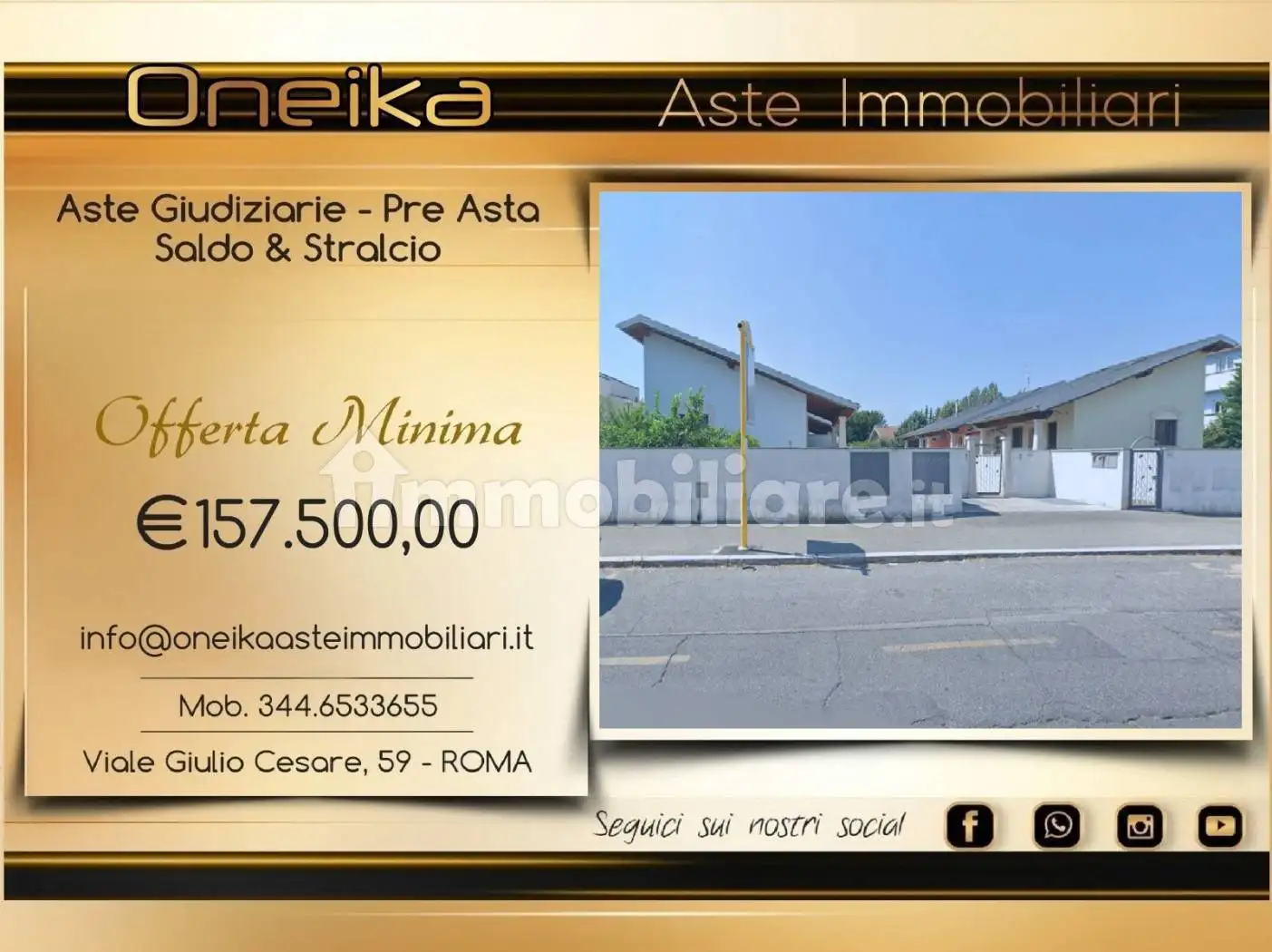 Villetta a schiera in asta a Roma