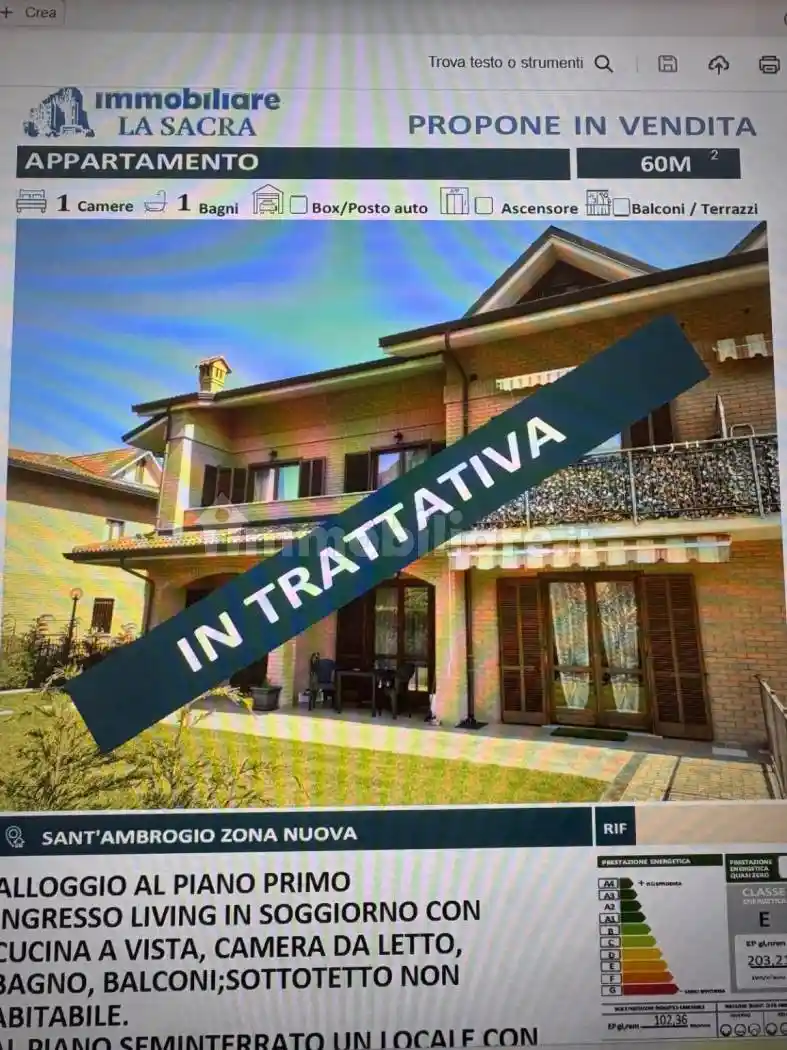 Appartamento in vendita a Sant'Ambrogio di Torino