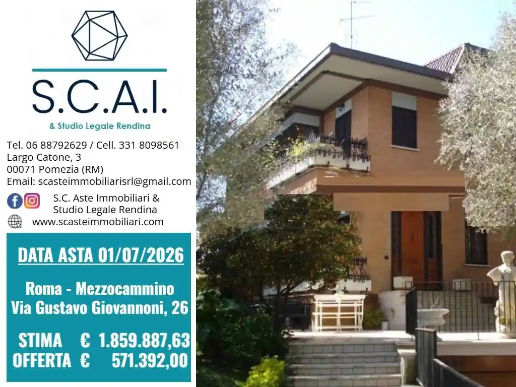 Villa in asta a Roma