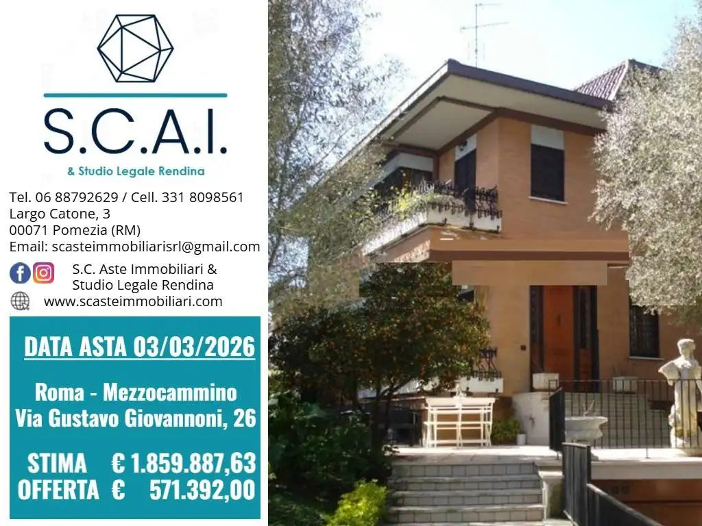 Villa in asta a Roma