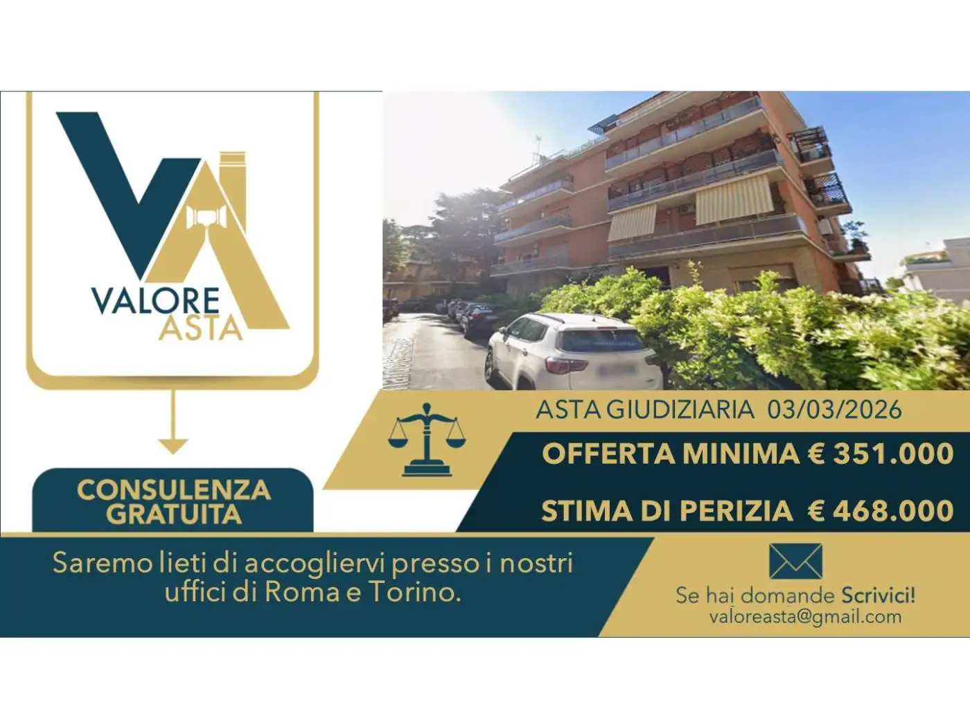 Appartamento in asta a Roma