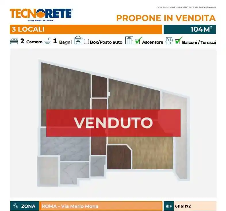 Appartamento in vendita a Roma