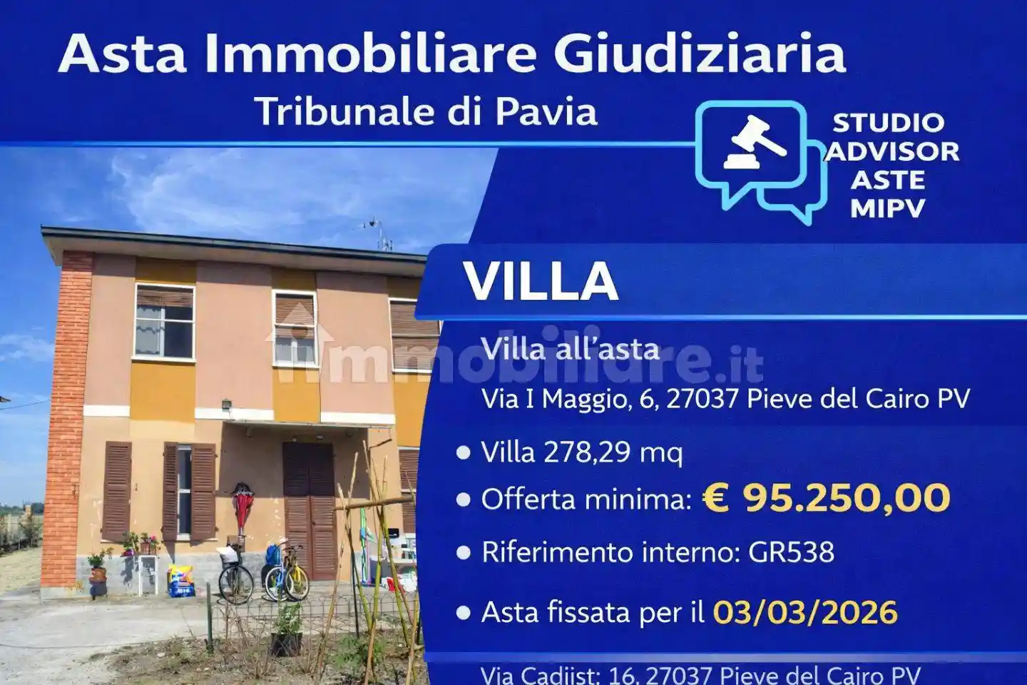 Villa in vendita a Pieve del Cairo