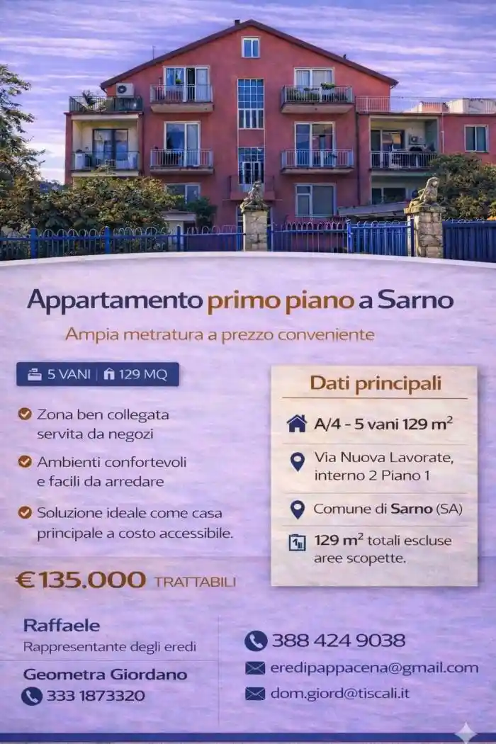 Appartamento in vendita a Sarno