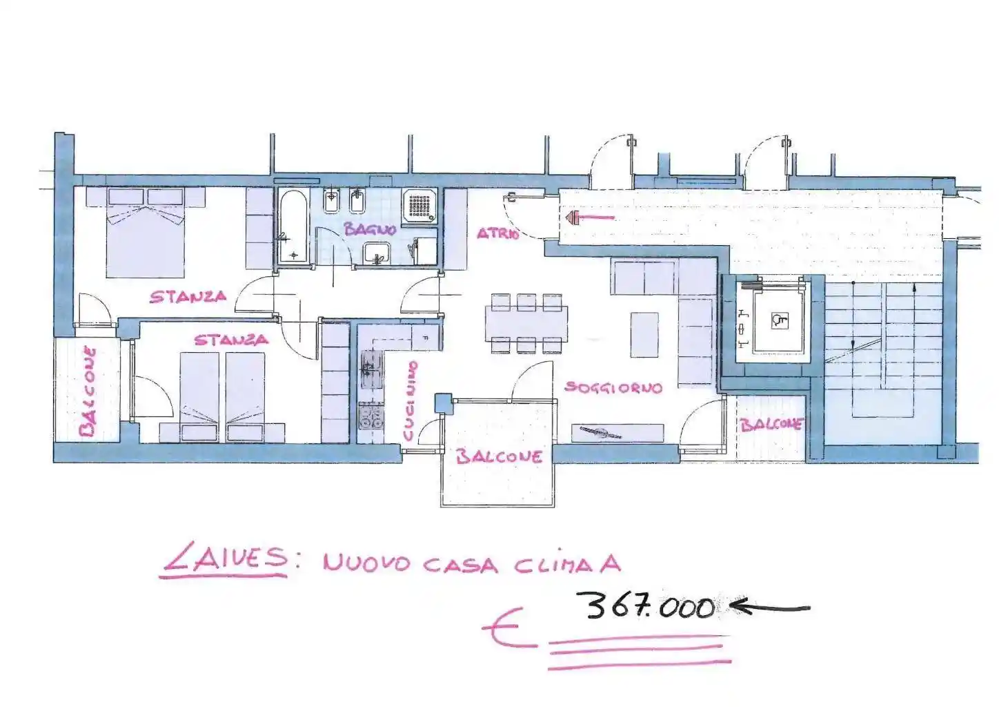 Appartamento in vendita a Laives