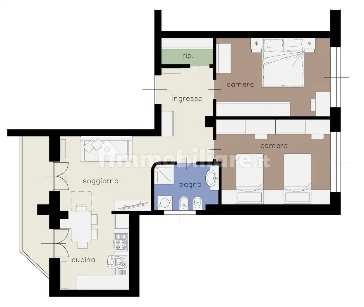 Appartamento in vendita a Busca