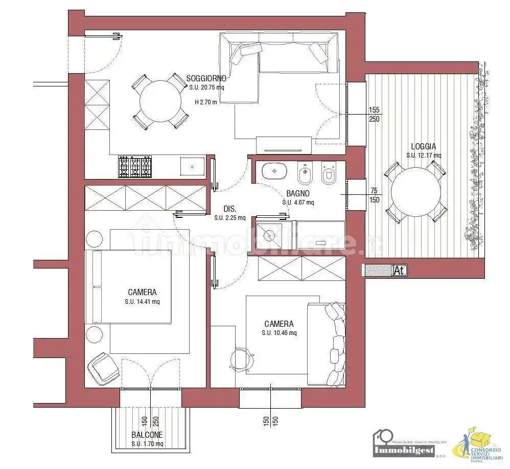Appartamento in vendita a Parma