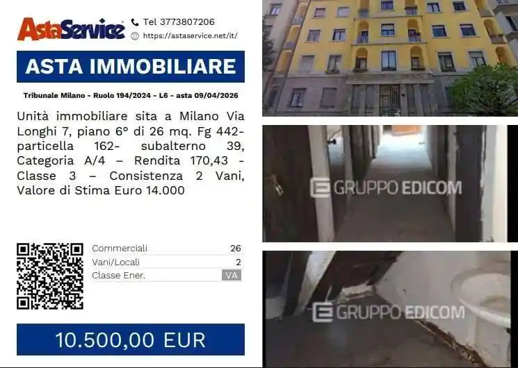 Appartamento in vendita a Milano