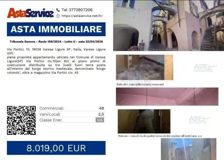 Appartamento in vendita a Varese Ligure