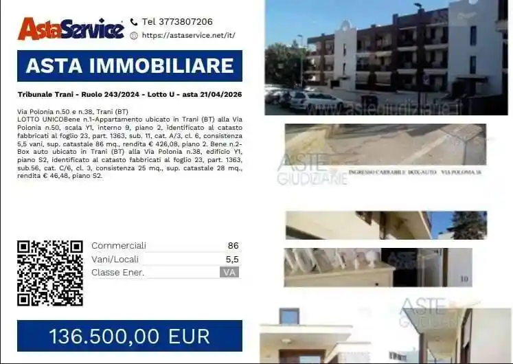 Appartamento in vendita a Trani