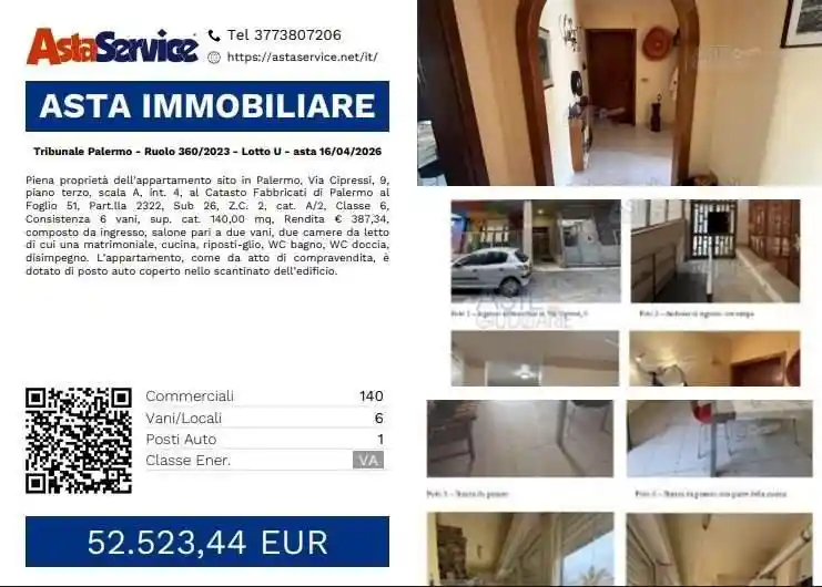 Appartamento in vendita a Palermo