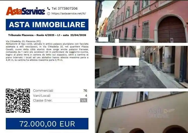 Appartamento in vendita a Piacenza