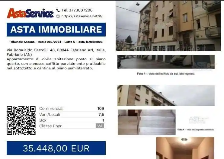 Appartamento in vendita a Fabriano