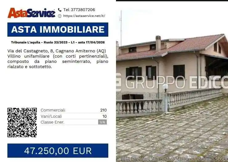 Villa in vendita a Cagnano Amiterno